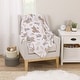 preview thumbnail 4 of 2, Disney B is for Bambi Tan, Gray, and White Super Soft Plush Baby Blanket