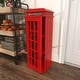 preview thumbnail 12 of 18, Red Wooden Vintage London Booth 2 Shelf Telephone Storage Unit