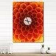 preview thumbnail 8 of 9, Designart 'Large Dark Yellow Flower and Petals' Oversized Floral Wall CLock