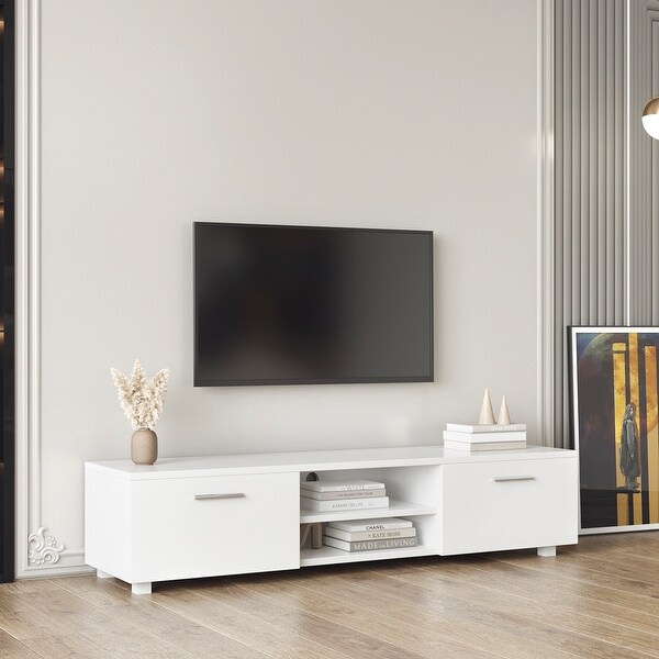 63 inch TV Stand Media Center with 2 Large-Capacity Side
