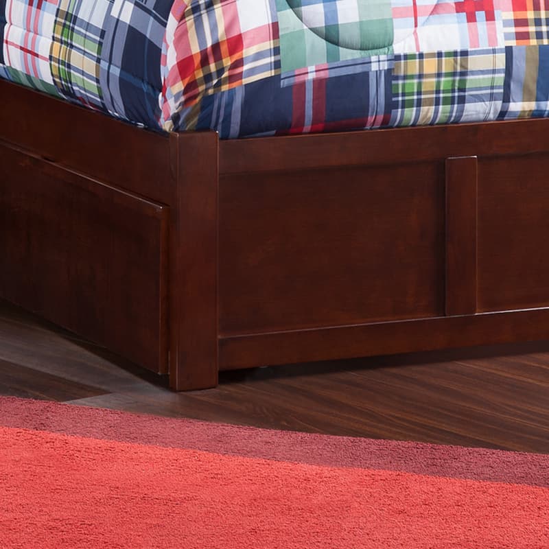 AFI Madison Platform Bed with Footboard & Twin XL Trundle