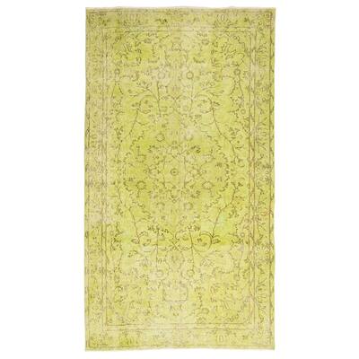 ECARPETGALLERY Hand-knotted Color Transition Lime Wool Rug - 5'3 x 9'8