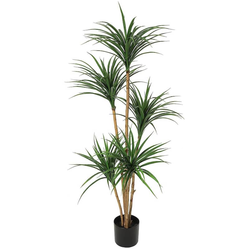 Artificial Dracaena Tree, Realistic Fake Dracaena Plant for Home Decor - 5ft