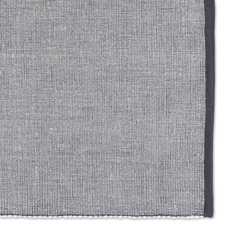 DII French Blue Eco-Friendly Chambray Fine Ribbed Placemat 6 Piece