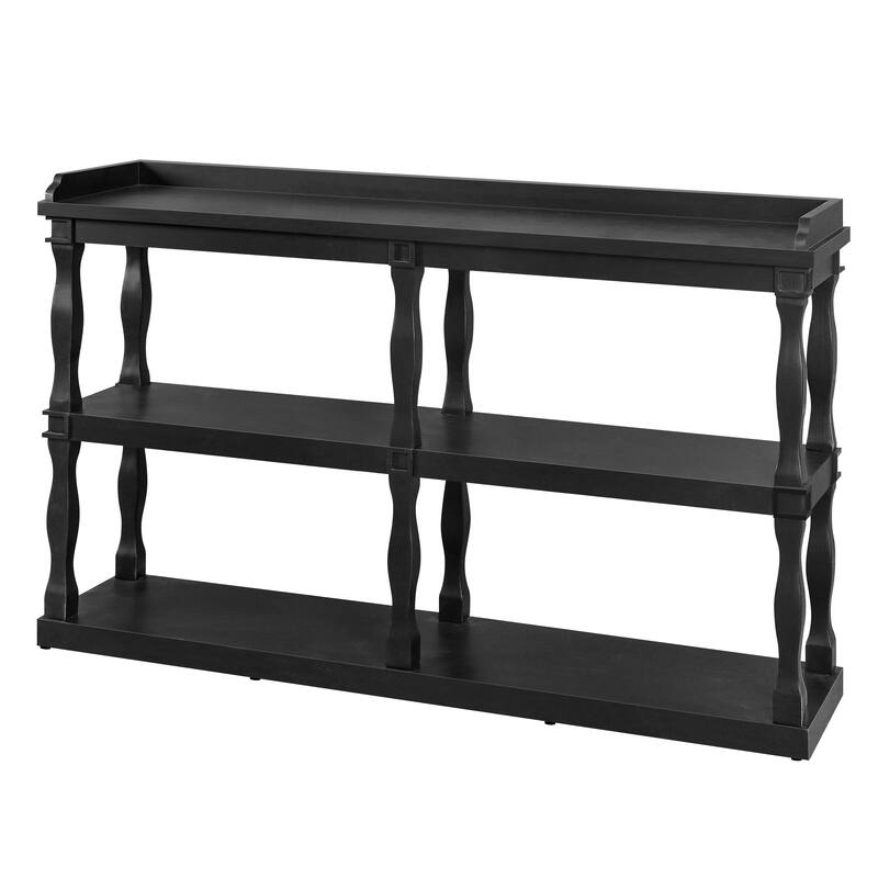 Console Table with 3-Tier Open Storage Spaces