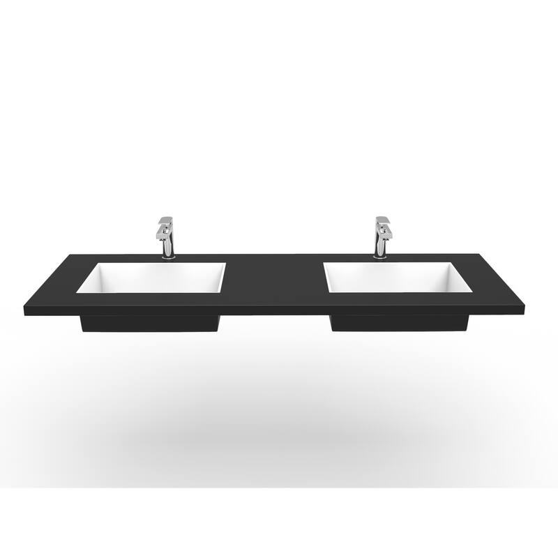 Serenity Solid-Surface Bathroom Vanity Top with Sink
