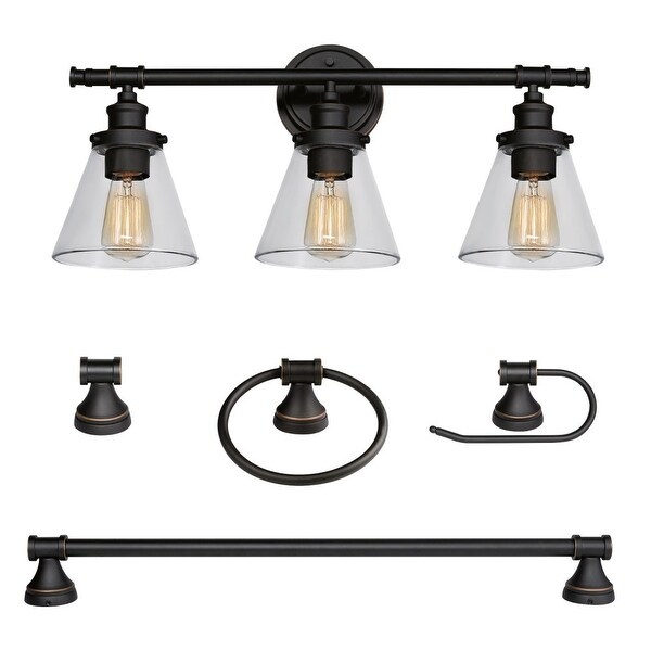 Globe Electric 50192 Parker All In One Bathroom Vanity Light Globe Electric 50192 Parker All In One Bathroom Vanity Light With Towel Bar