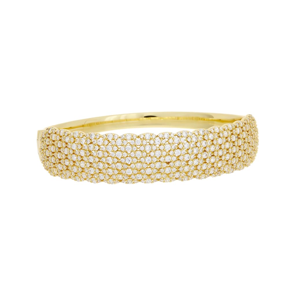 Juvell Gold Plated Cubic Zirconia Bangle Bracelet