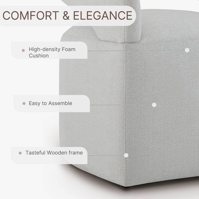 Spruce & Spring Parker Modern Mobile Dining Chair with Casters & Open Back