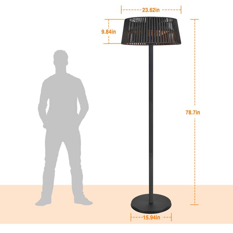 1500W Halogen Standalone Portable Indoor and Outdoor Patio Heater