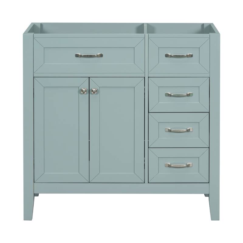 Roomfitters 36" Bathroom Vanity without Sink, Cabinet Base Only, Bathroom Cabinet with Drawers, Solid Frame and MDF Board
