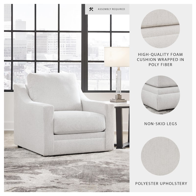Signature Design by Ashley Maitelynn White Chair - 36"W x 40"D x 37"H