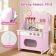 preview thumbnail 8 of 18, Gymax Pretend Play Toy Kitchen Set w/Clock Stove Spice Rack Faucet &