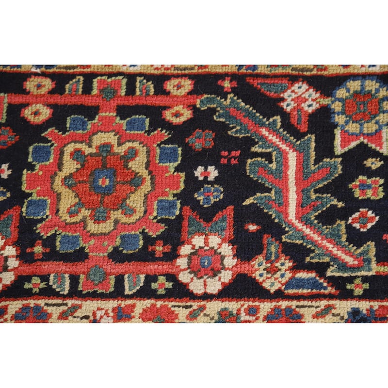 Hand Knotted Oriental 100% Wool Carpet Traditional Medallion Oranges & Rust Heriz (serapi) Area Rug - 14' 5'' X 11' 2''