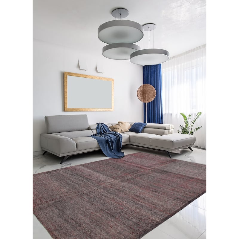ECARPETGALLERY Hand-knotted Loreto Grey Silk Rug - 9'7 x 14'11