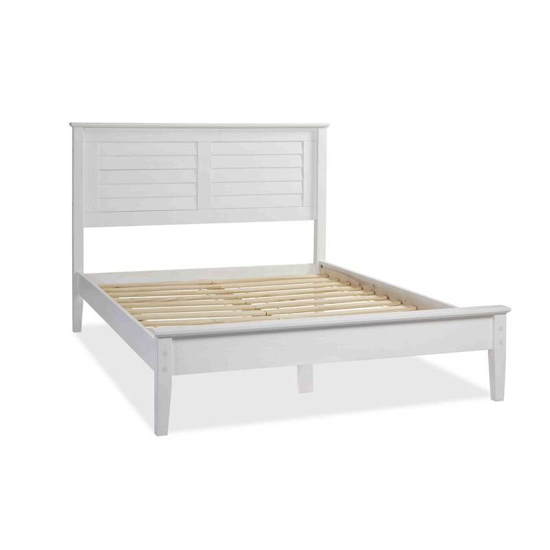 Grain Wood Furniture Greenport Louvered Solid Wood Platform Bed