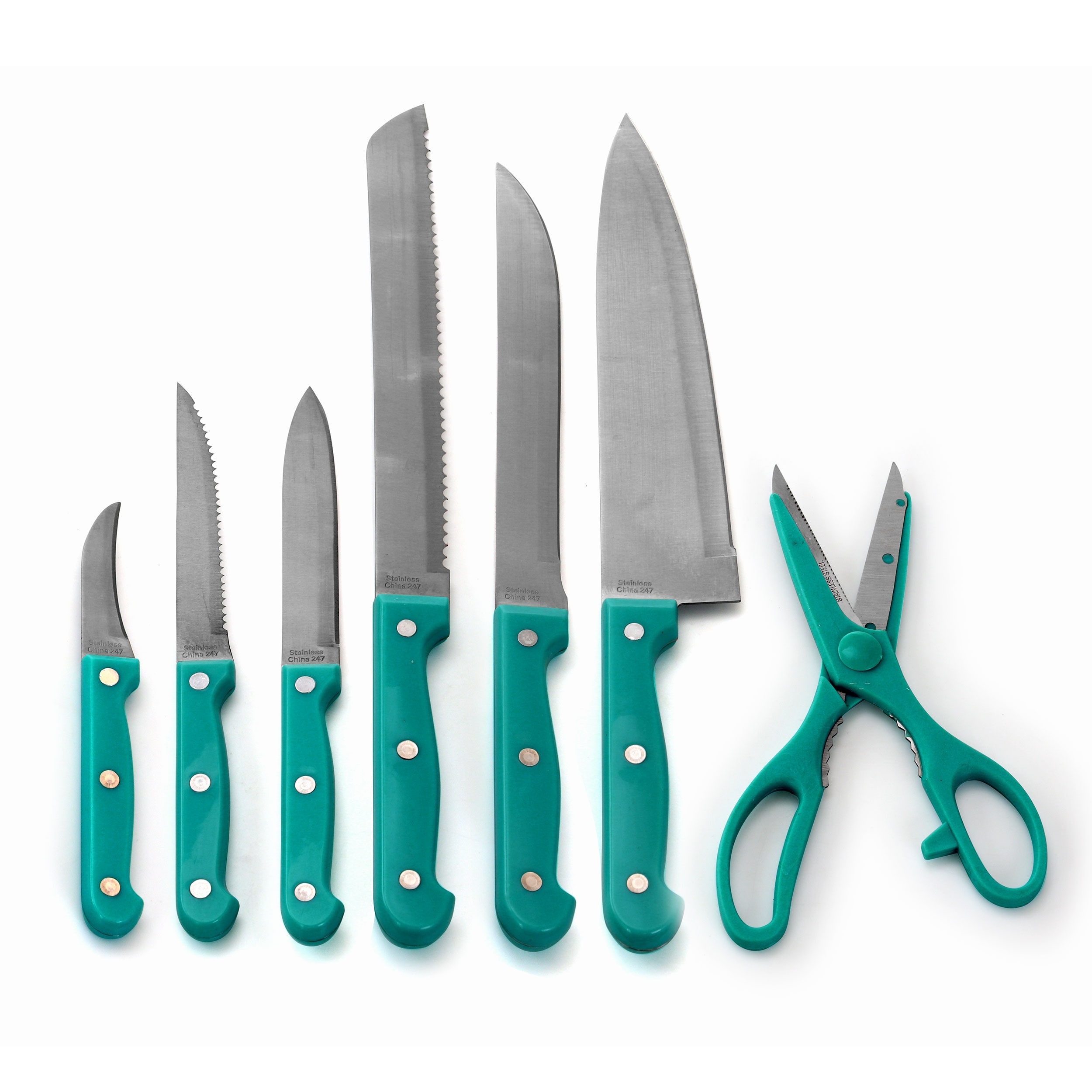 MegaChef 14 Piece Cutlery Set in Teal - On Sale - Bed Bath & Beyond -  35491358