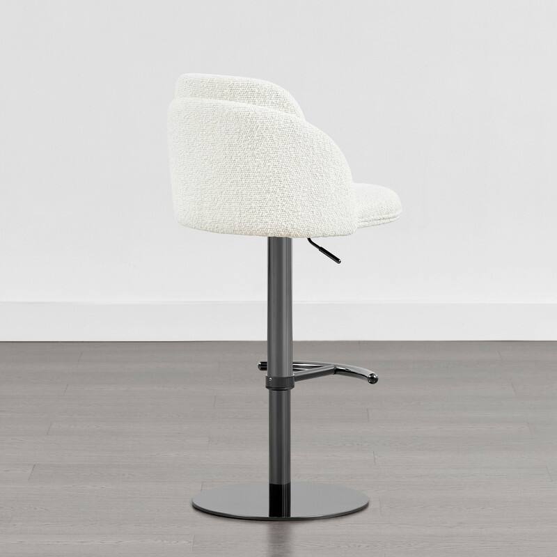 Spruce & Spring Joseph Modern Adjustable Swivel Counter Bar Stools with Back and Arched Footrest