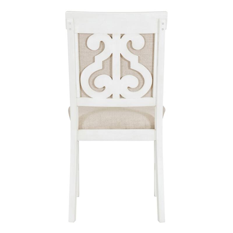 5-Piece Retro Dining Set, Extendable Table and 4 Upholstered Chairs