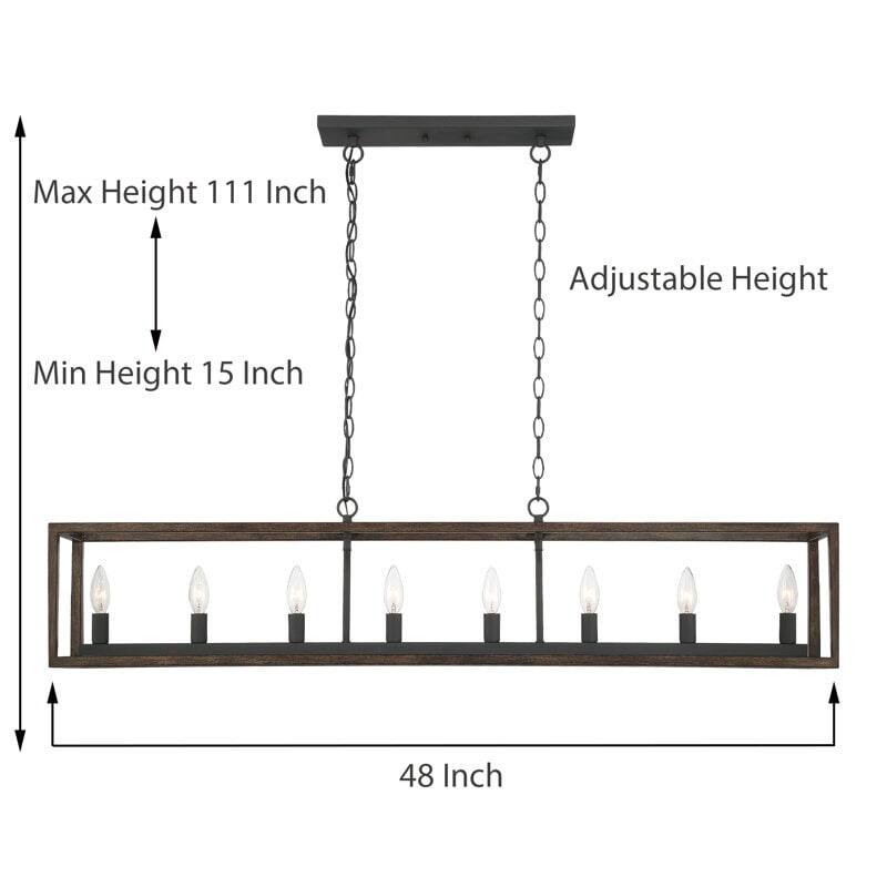 Acroma 8 - Light Kitchen Island Linear Chandelier-UL Certified - N/A