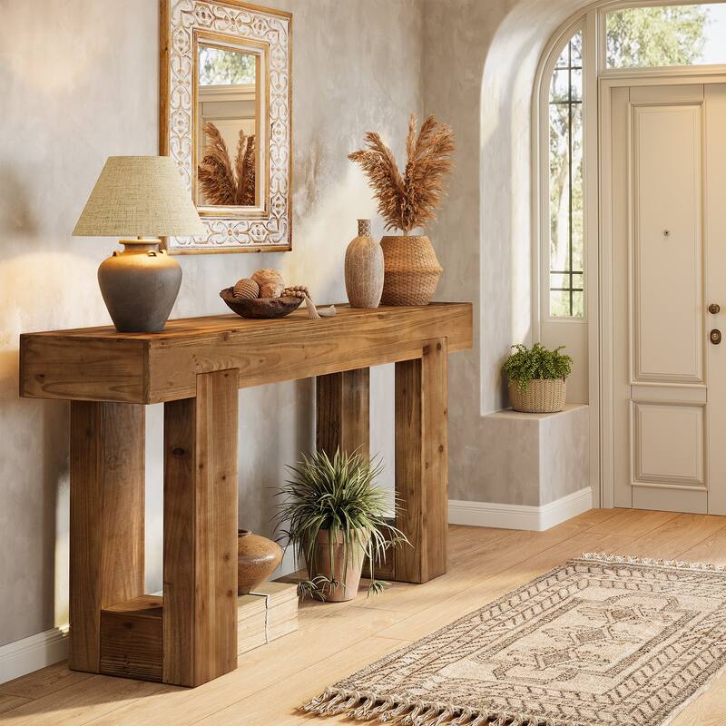 Wooden Console Table, Sofa Table for Behind Couch, Entryway, Hallway Living Room