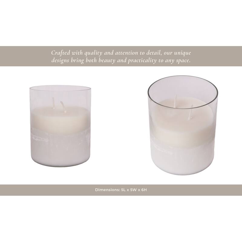 Indoor Candle Glass Wax Modern Decorative Accent Candle Sleek Design