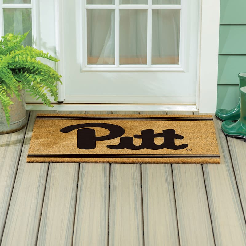 University of Pittsburgh Monochrome Indoor/Outdoor Coir Door Mat