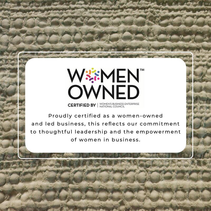 Linery & Co. 100% Cotton Honeycomb Waffle Garment Washed Quilt Set.