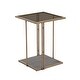 preview thumbnail 1 of 8, Emma Ash & Glass Side Table by Inspire Me! Home Decor Brown
