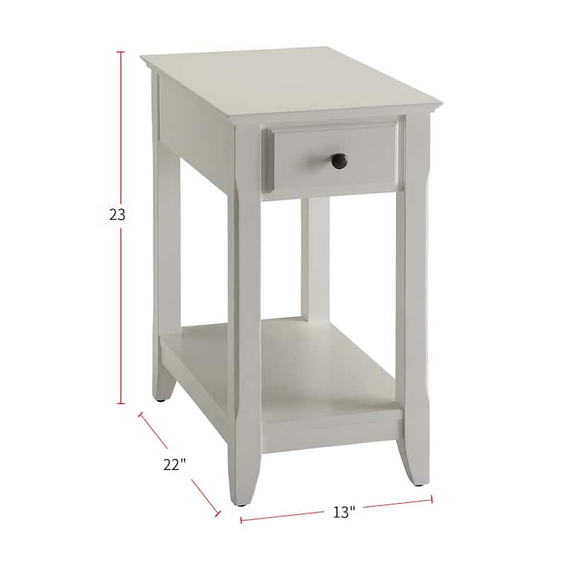 Wooden Side Table with 1 Drawer