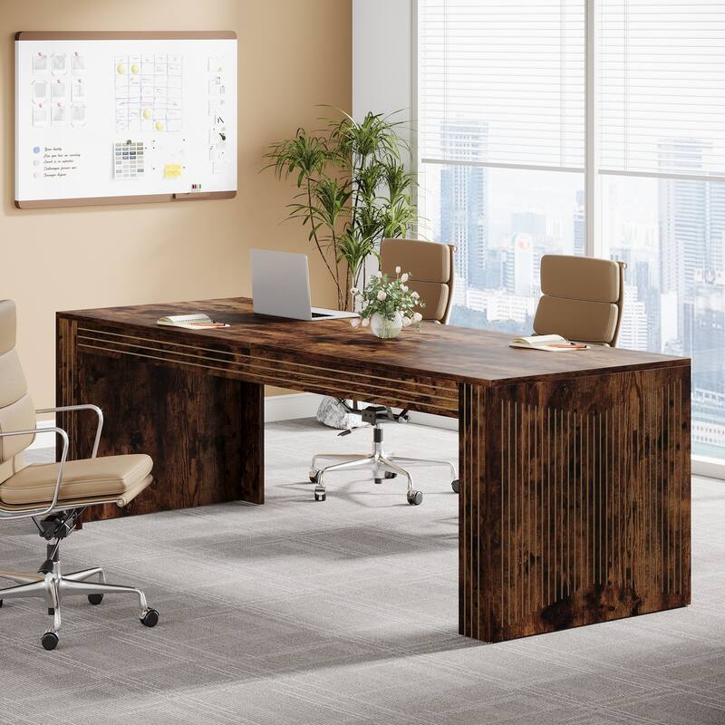 79 Inch Extra Long Desk, Two Person Desk, Double Computer for Home Office