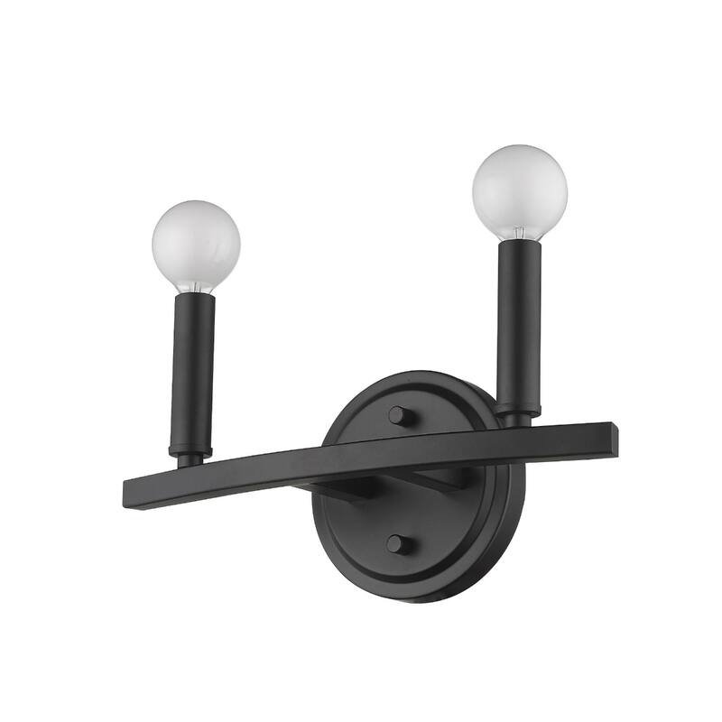Steel Wall Sconce 2 Light LED Reversible Mount Fixture - 4” x 12” x 6.63” (D x W x H)