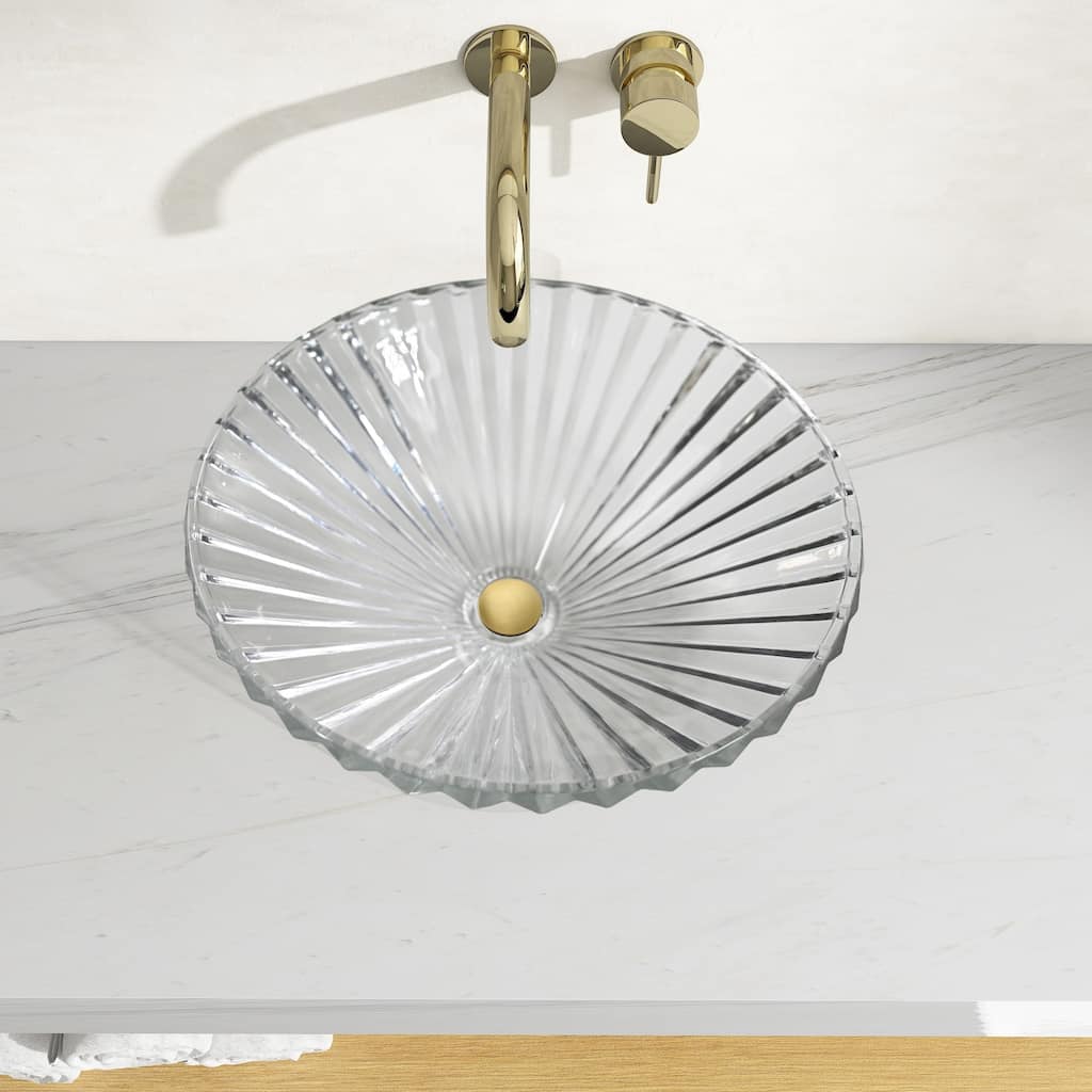 CastelloUSA 20" Diamond Brilliance Glass Vessel Sink