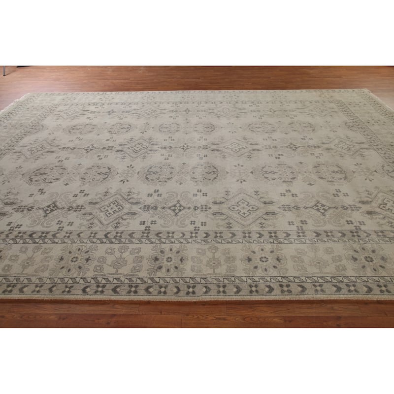 Oushak Indian Large Rug Handmade Wool Carpet - 9'10"x 13'9"