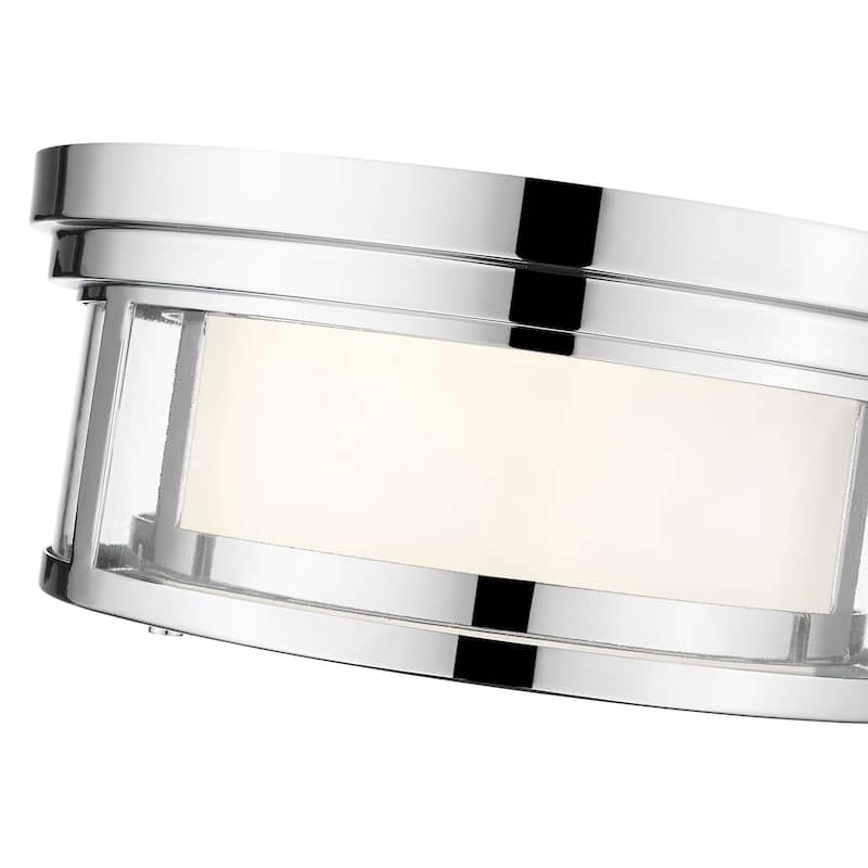 Bellevue Sylvia 2 Light 12" Wide Flush Mount Drum Ceiling Fixture