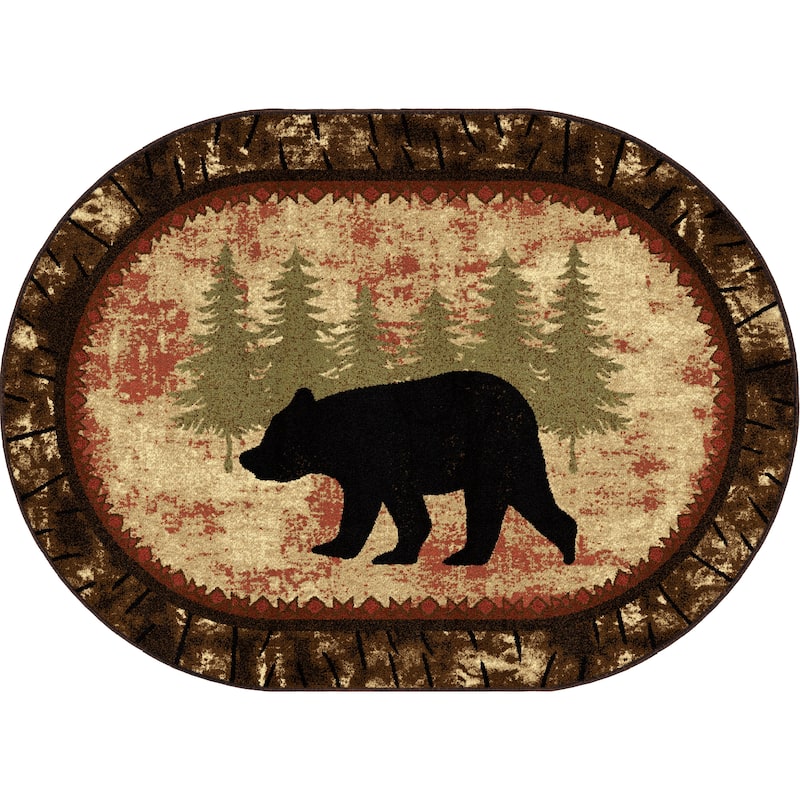 Birch Bear - 5'3"x7'3" Oval