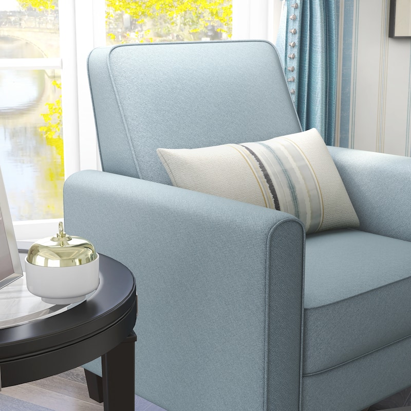 Haynes Traditional Fabric Welted Padded Recliner Chair by Furniture of America