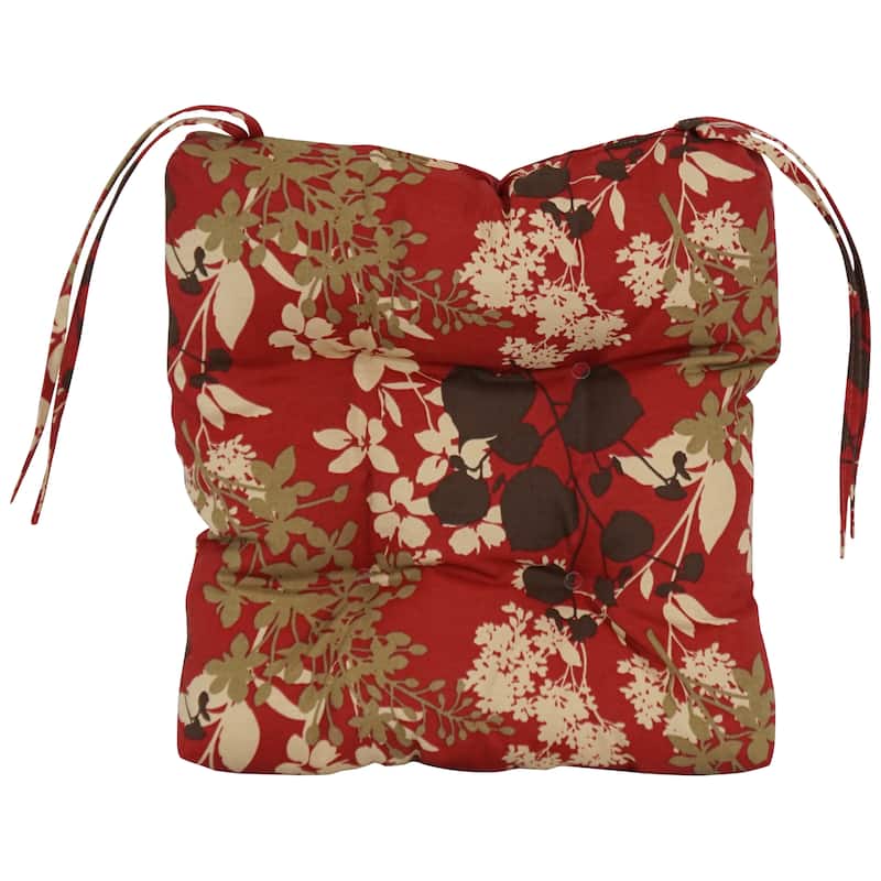 16-inch Square Tufted Indoor/Outdoor Chair Cushions (Set of 4) - 16"