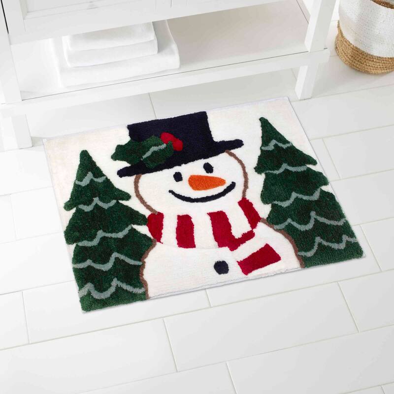 Avanti Linens Winter Snowman Rug