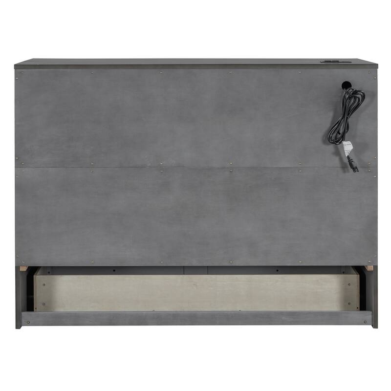 Modern Murphy Bed with Storage Drawers and USB