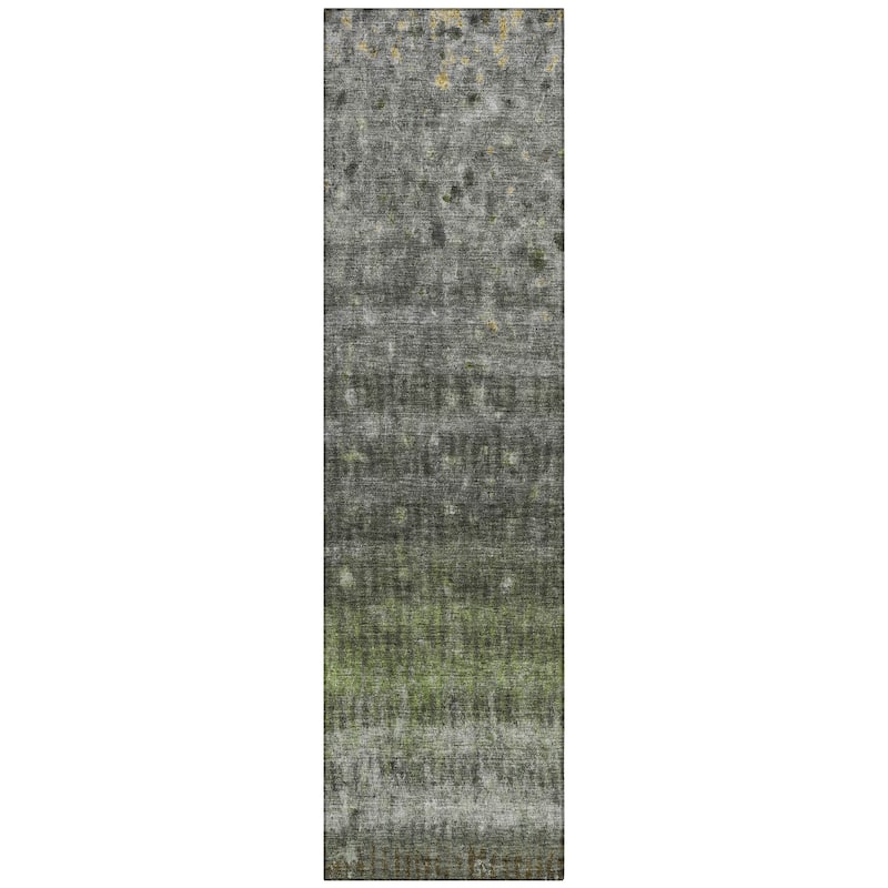Machine Washable Indoor/ Outdoor Abstract Ombre Chantille Rug