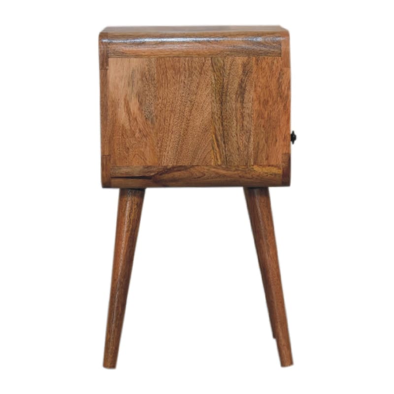 HomeRoots 22" Oak Solid Wood Square One Drawer Nightstand