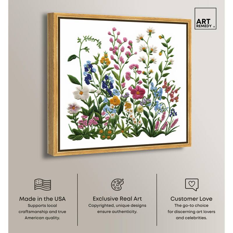 Wildflower Patch I Canvas by Art Remedy