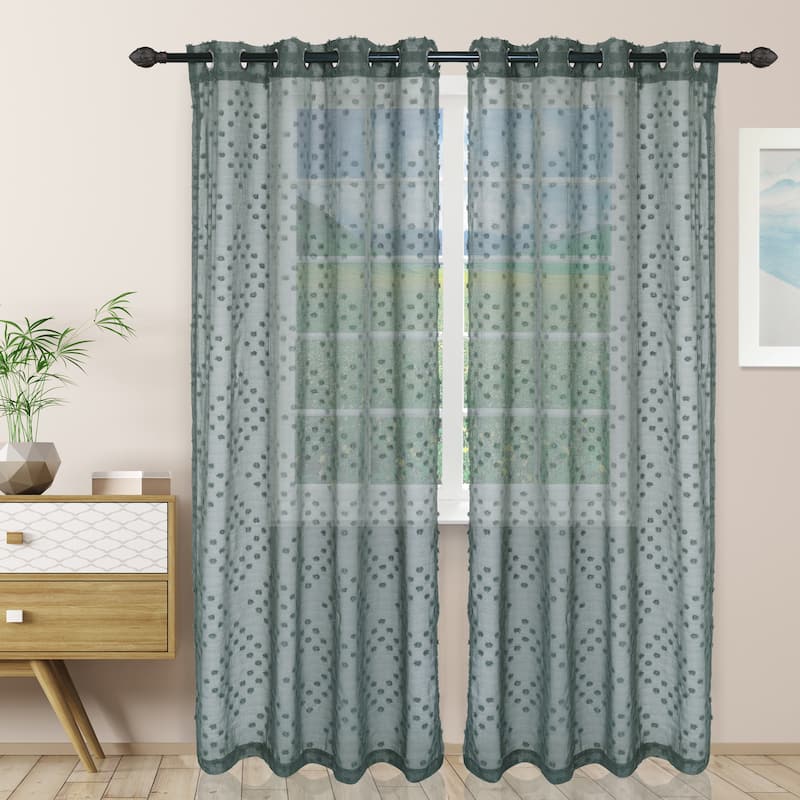 Superior Austen Sheer Grommet Curtain Panel Pair