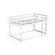 preview thumbnail 8 of 6, Solid Rubber Wooden Twin over Twin Loft Bed with Ladder, with Bed Platform of Strengthened Slats, White