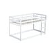 preview thumbnail 18 of 33, Twin over Twin Size Solid Rubber Wooden Loft Bed with Ladder, Platform of Strengthened Slats