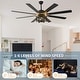 preview thumbnail 19 of 20, Chichoice 65" Industrial Caged Ceiling Fan with Light and Remote, 6-Speed DC Motor Large Ceiling Fan