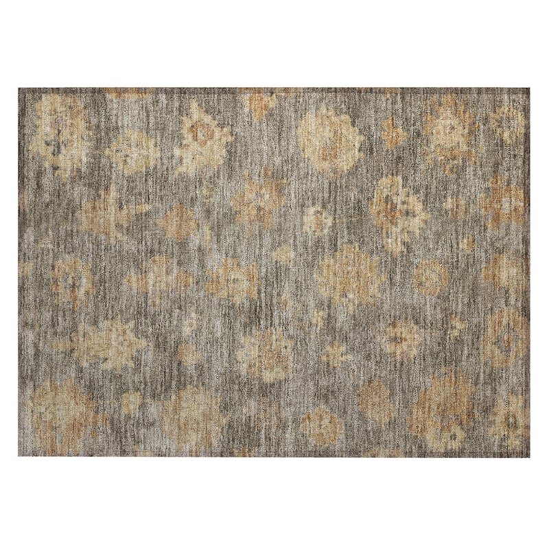 Machine Washable Indoor/ Outdoor Casual Traditional Chantille Rug