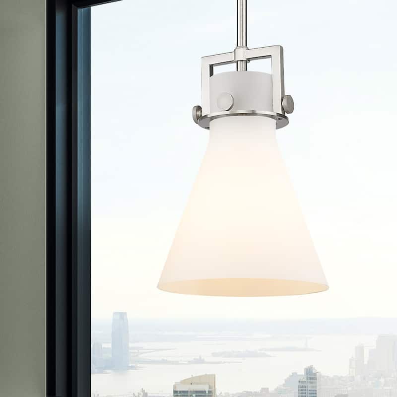 Innovations Lighting 411-1SS-11-8 Newton Cone Pendant Newton Cone 8"