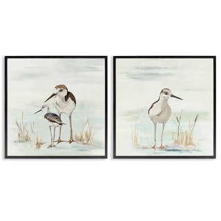 Stupell Sandpipers Among Beach Grasses 2 Piece Framed Giclee Art Set by ...